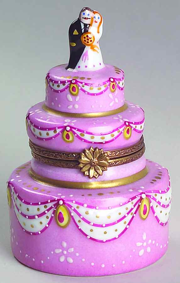 PEINT MAIN LIMOGES BOX Wedding Cake - No Box by Peint Main-1