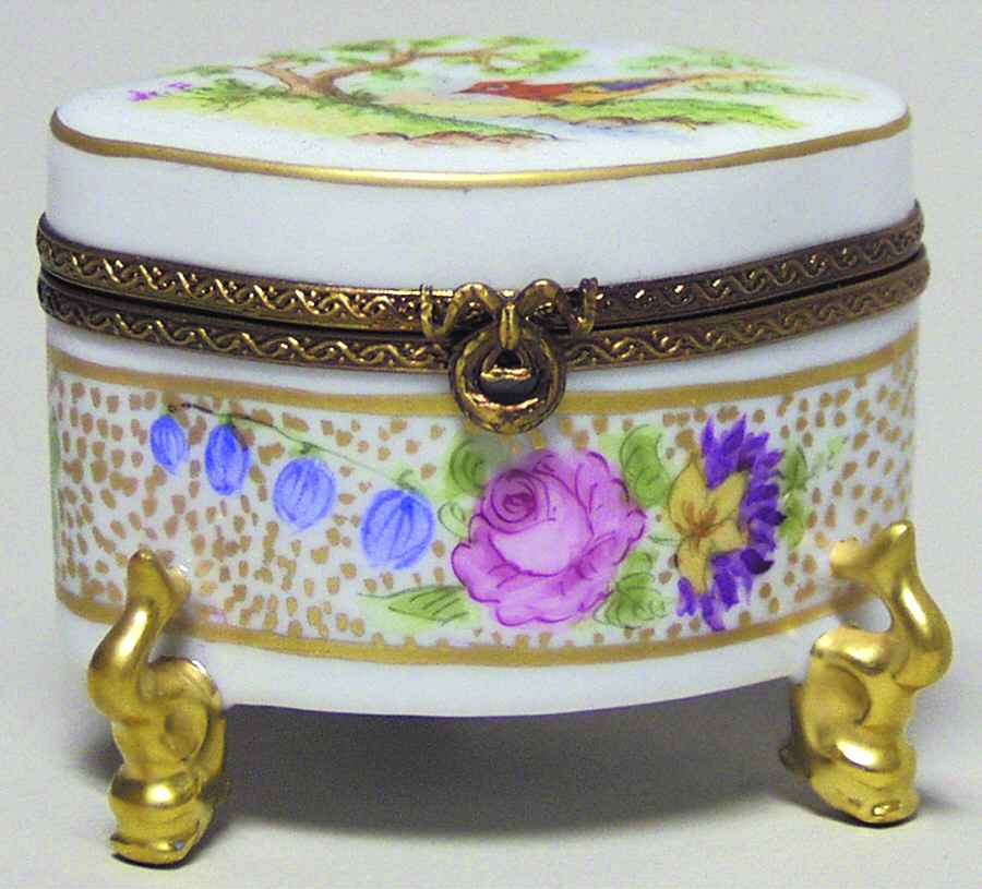 PEINT MAIN LIMOGES BOX Bird/Fish - No Box by Peint Main-1