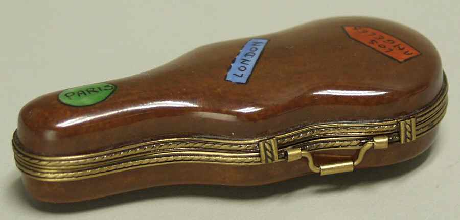 PEINT MAIN LIMOGES BOX Guitar - With Box Bx360 by Peint Main-1