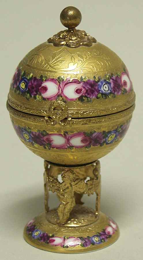 PEINT MAIN LIMOGES BOX Cherub Box - With Box Bx373 by Peint Main-1