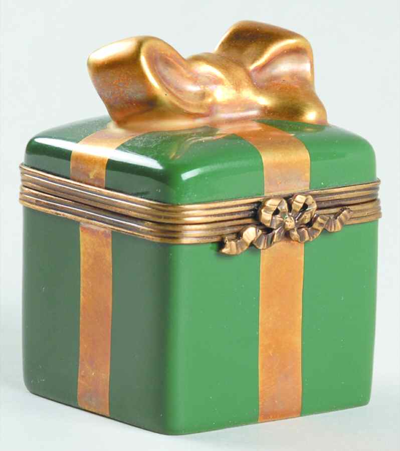 PEINT MAIN LIMOGES BOX Green Gift Box - No Box by Peint Main-1