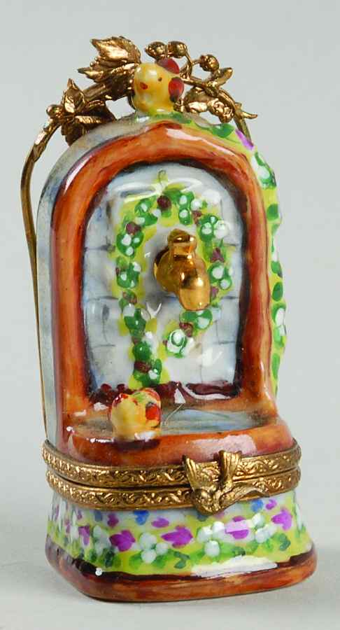 PEINT MAIN LIMOGES BOX Bird Bath Fountain - Boxed by Peint Main-1