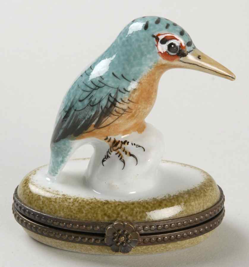 PEINT MAIN LIMOGES BOX Kingfisher - No Box by Peint Main-1