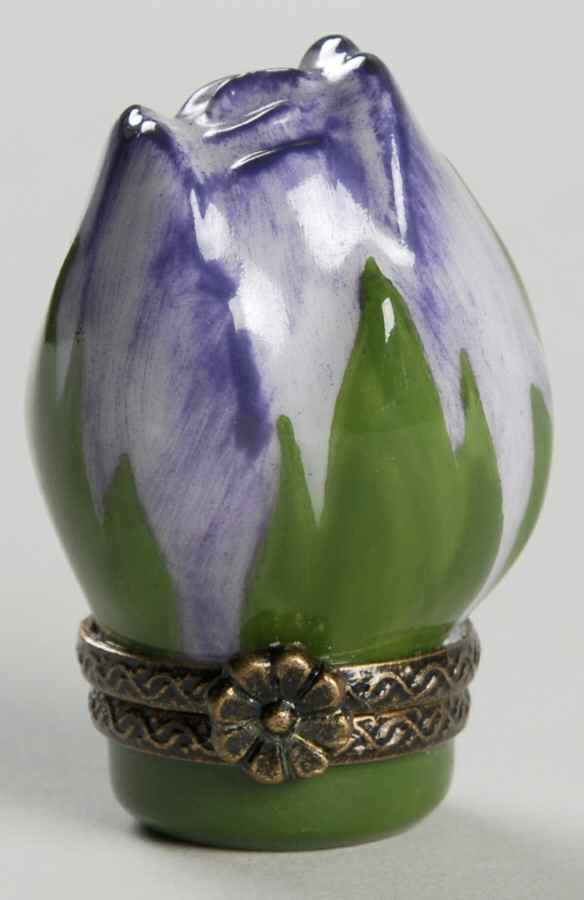 PEINT MAIN LIMOGES BOX Tulip - Purple - Boxed by Peint Main-1