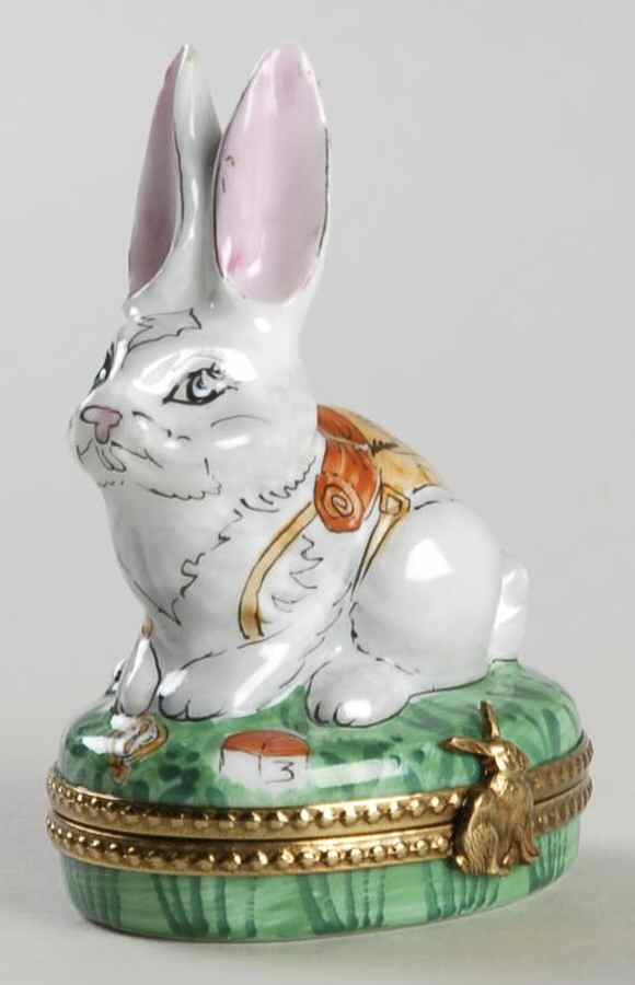 PEINT MAIN LIMOGES BOX White Rabbit - No Box by Peint Main-1