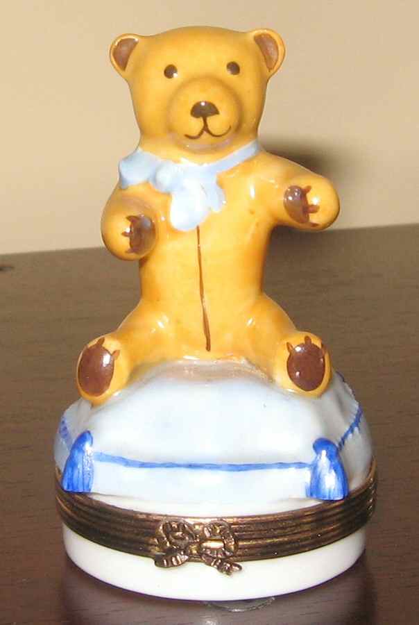 PEINT MAIN LIMOGES BOX Teddy Bear - No Box by Peint Main-1