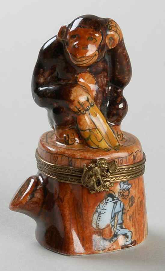 PEINT MAIN LIMOGES BOX Monkey - No Box by Peint Main-1