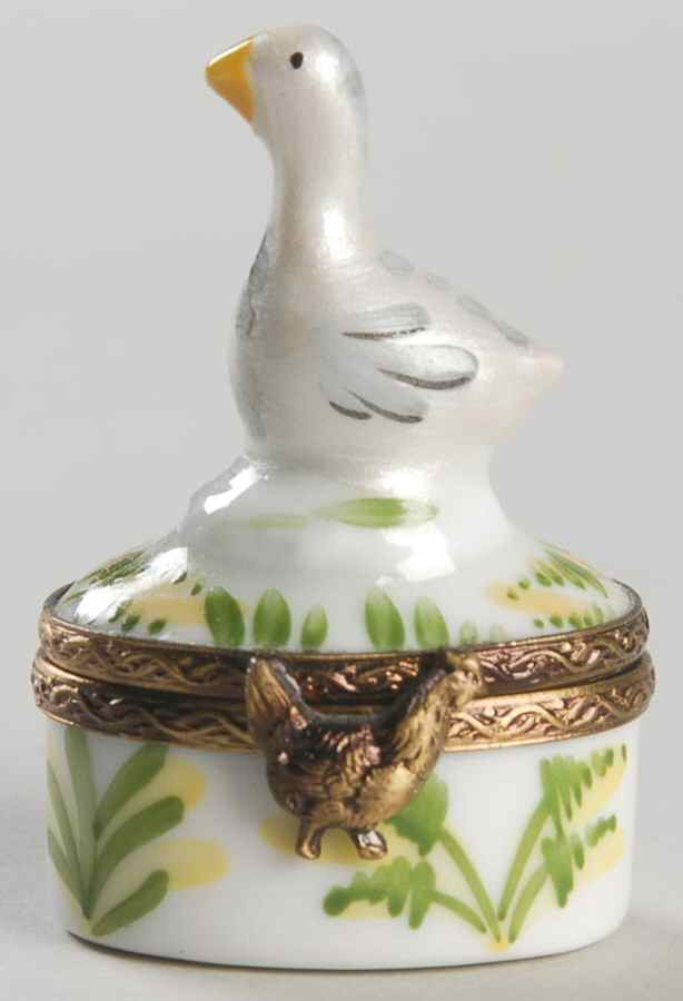 PEINT MAIN LIMOGES BOX White Duck - No Box by Peint Main-1