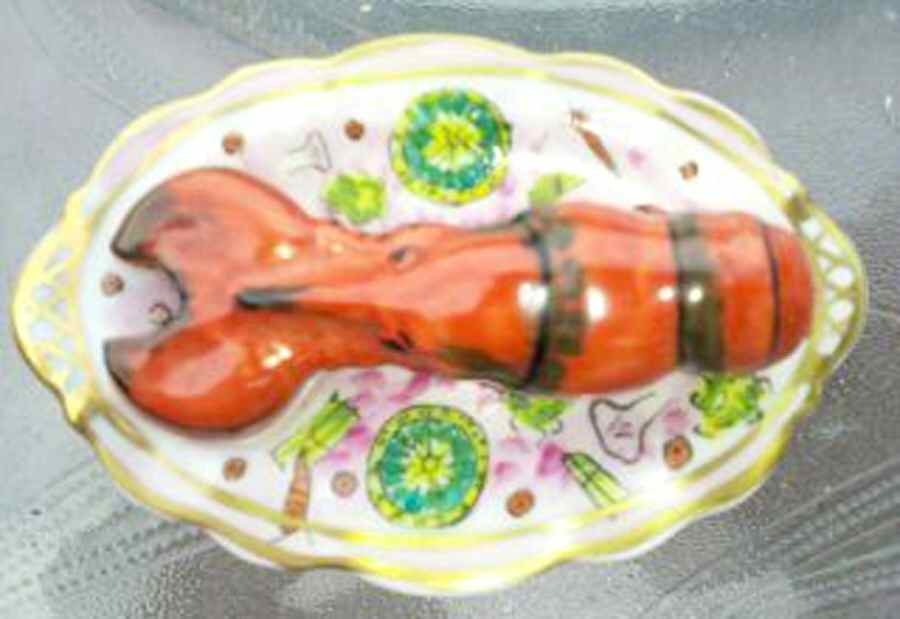 PEINT MAIN LIMOGES BOX Lobster - No Box by Peint Main-1
