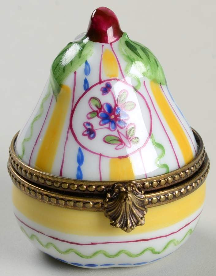 PEINT MAIN LIMOGES BOX Pear-Shaped  - No Box by Peint Main-1