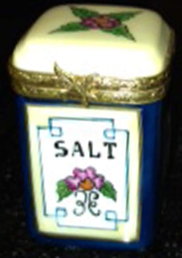 PEINT MAIN LIMOGES BOX Salt Caddy - No Box by Peint Main-1