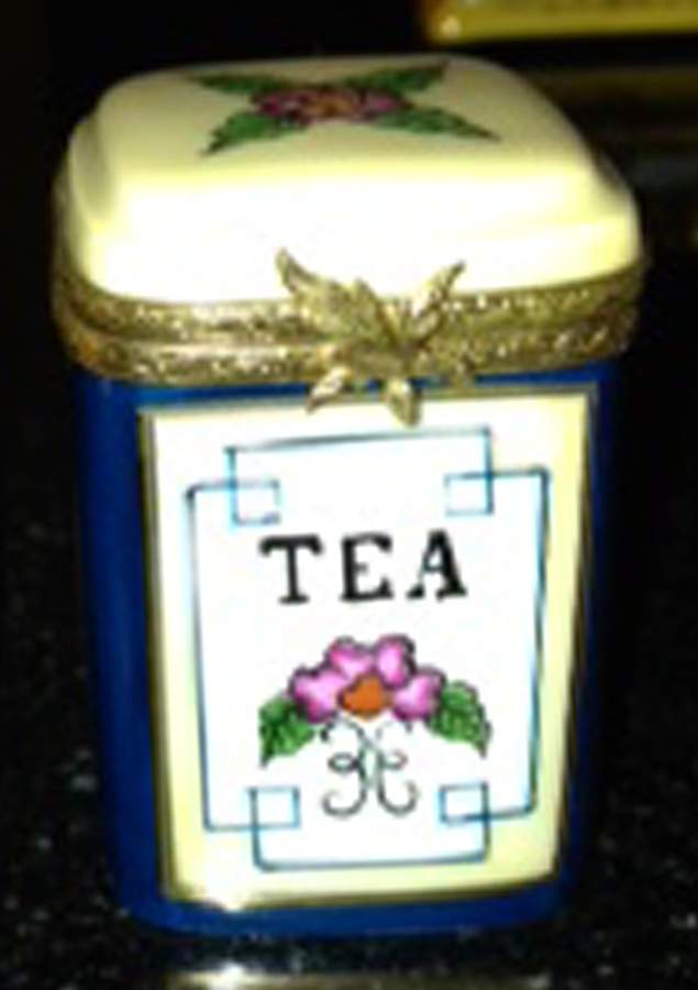 PEINT MAIN LIMOGES BOX Tea Caddy - No Box by Peint Main-1