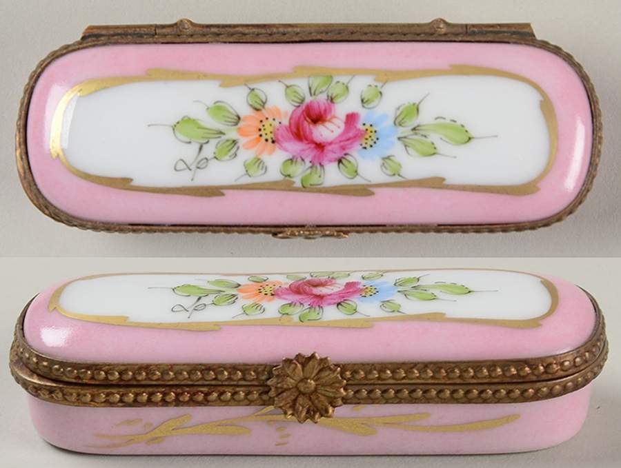 PEINT MAIN LIMOGES BOX Floral Needle Box - No Box by Peint Main-1