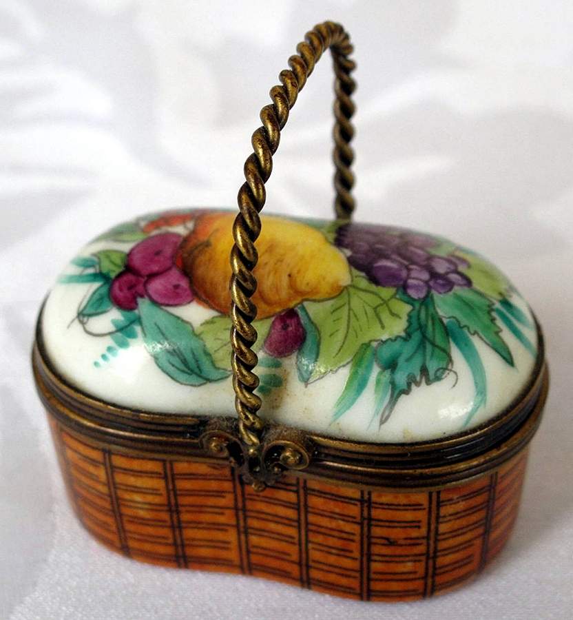 PEINT MAIN LIMOGES BOX Fruit Basket - No Box by Peint Main-1