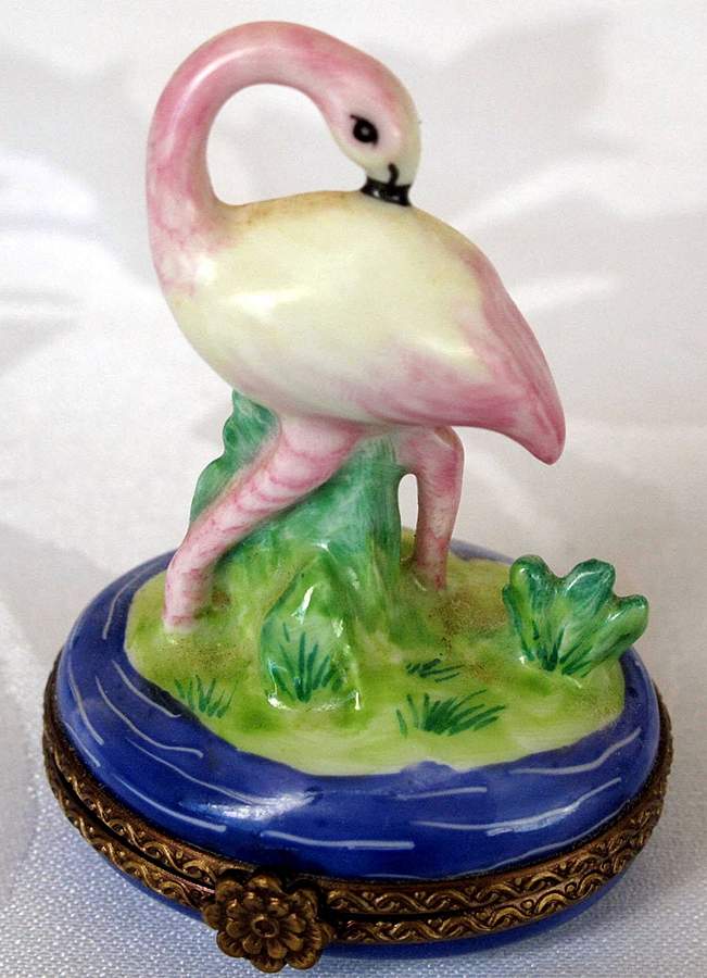 PEINT MAIN LIMOGES BOX Flamingo - No Box by Peint Main-1