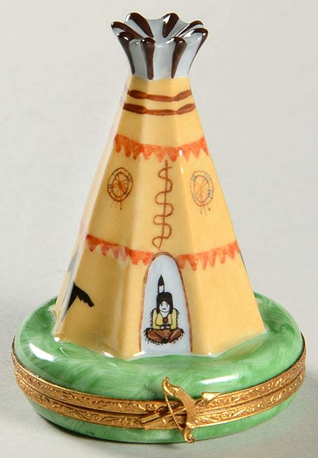 PEINT MAIN LIMOGES BOX Tee Pee - No Box by Peint Main-1