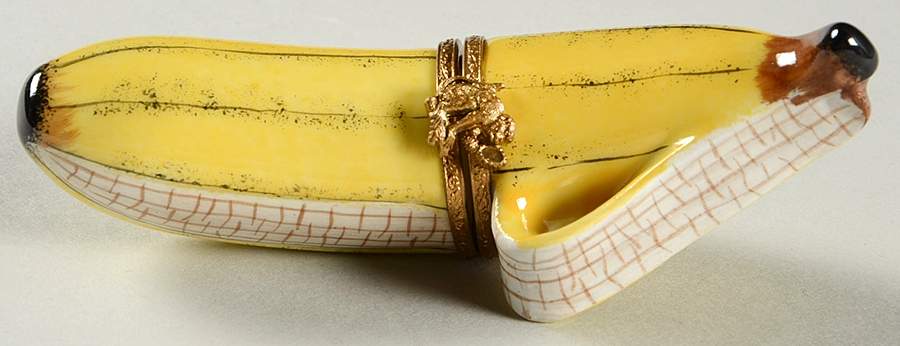 PEINT MAIN LIMOGES BOX Peeled Banana - No Box by Peint Main-1