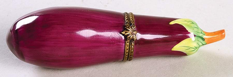 PEINT MAIN LIMOGES BOX Eggplant - Long Stem - Nb647, No Box by Peint Main-1