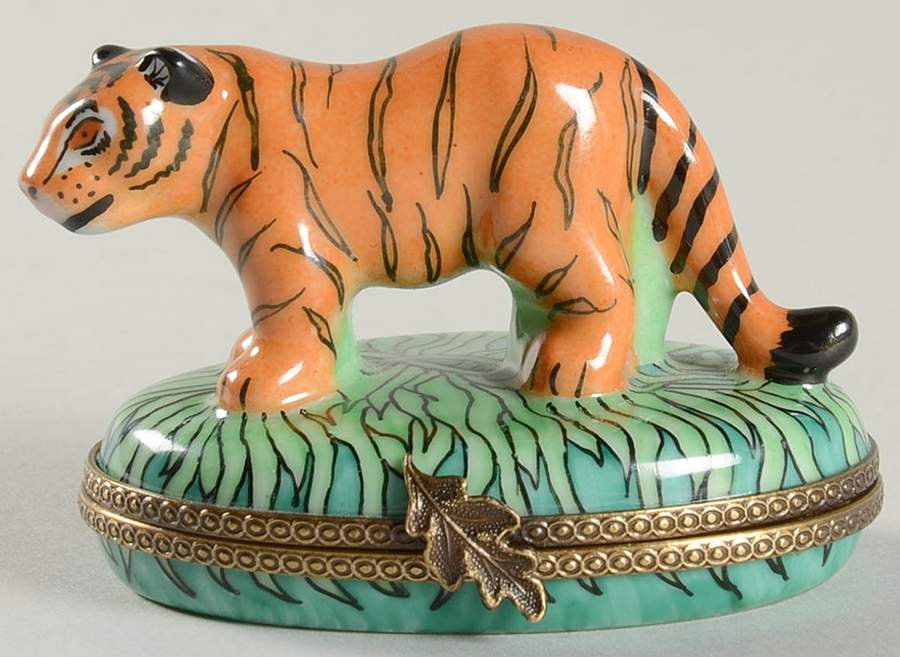 PEINT MAIN LIMOGES BOX Tiger - No Box by Peint Main-1