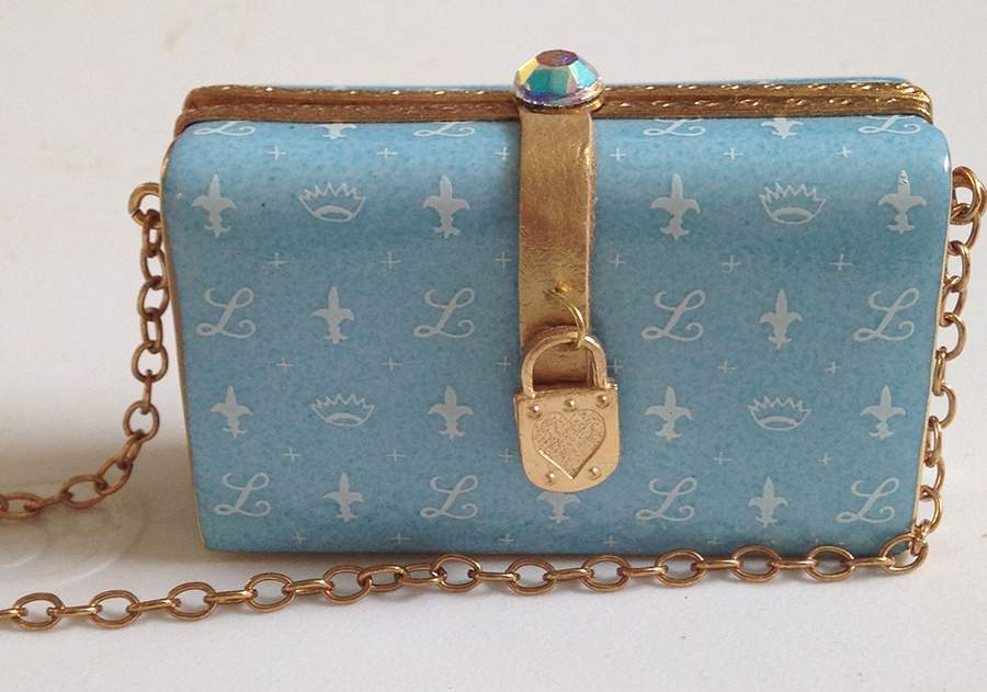 PEINT MAIN LIMOGES BOX Handbag With Phone Liptick & Glasses - No Box by Peint Main-1