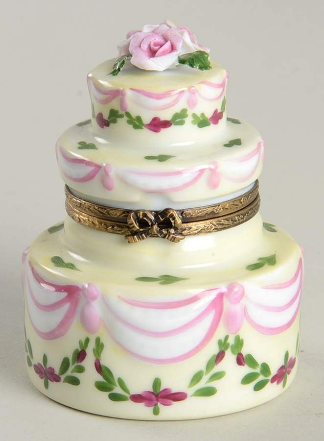 PEINT MAIN LIMOGES BOX Wedding Cake - No Box by Peint Main-1