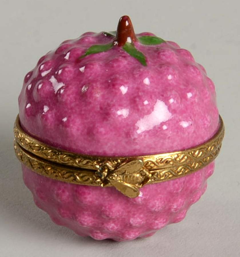 PEINT MAIN LIMOGES BOX Raspberry - No Box by Peint Main-1