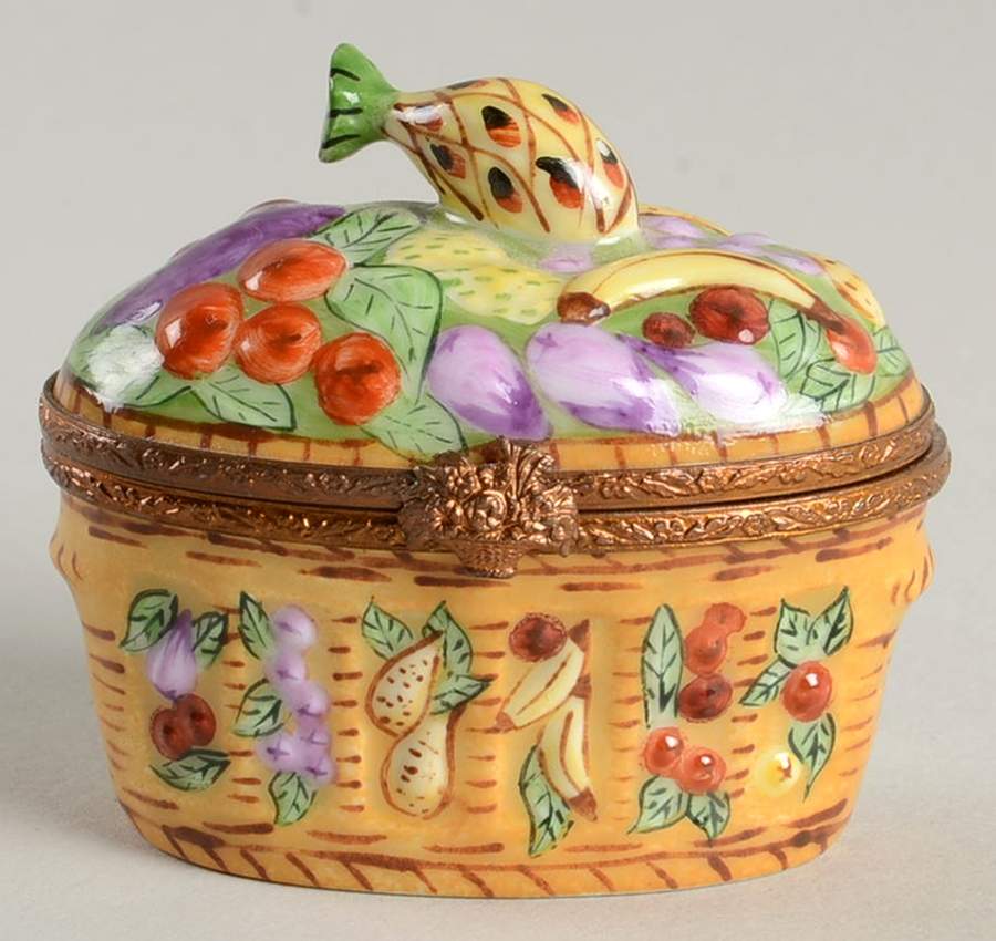 PEINT MAIN LIMOGES BOX Fruit Basket - No Box by Peint Main-1