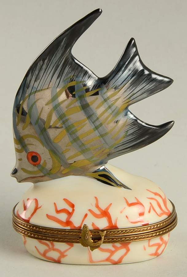 PEINT MAIN LIMOGES BOX Angel Fish - No Box by Peint Main-1