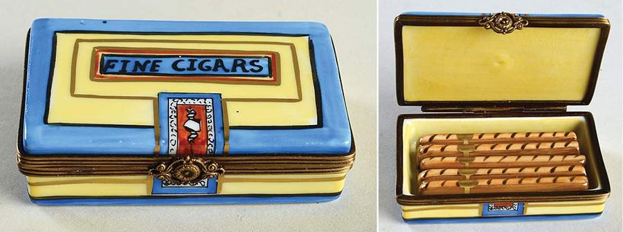 PEINT MAIN LIMOGES BOX Cigar Box With Cigars - No Box by Peint Main-1
