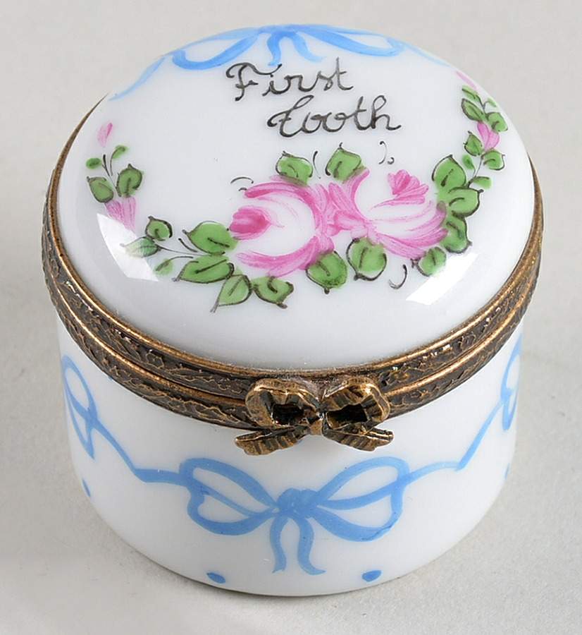 PEINT MAIN LIMOGES BOX First Tooth - No Box by Peint Main-1