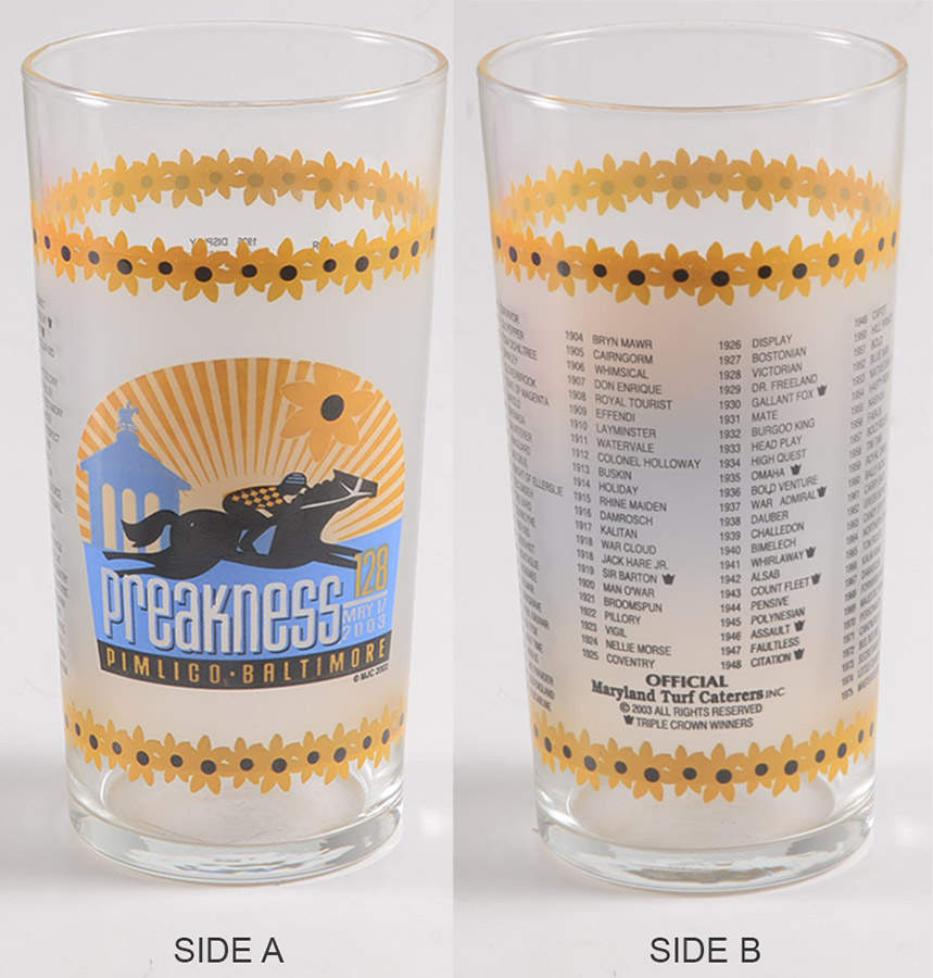 Preakness Glassware 2003 128th Running - No Box by Preakness-1