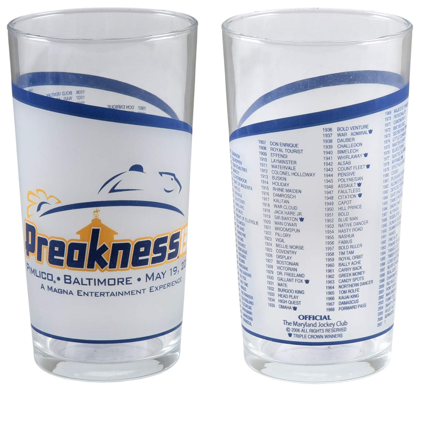 Preakness Glassware 2007 132nd - No Box by Preakness-1