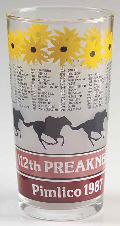 Preakness Glassware 1987 112th Running - No Box by Preakness-1