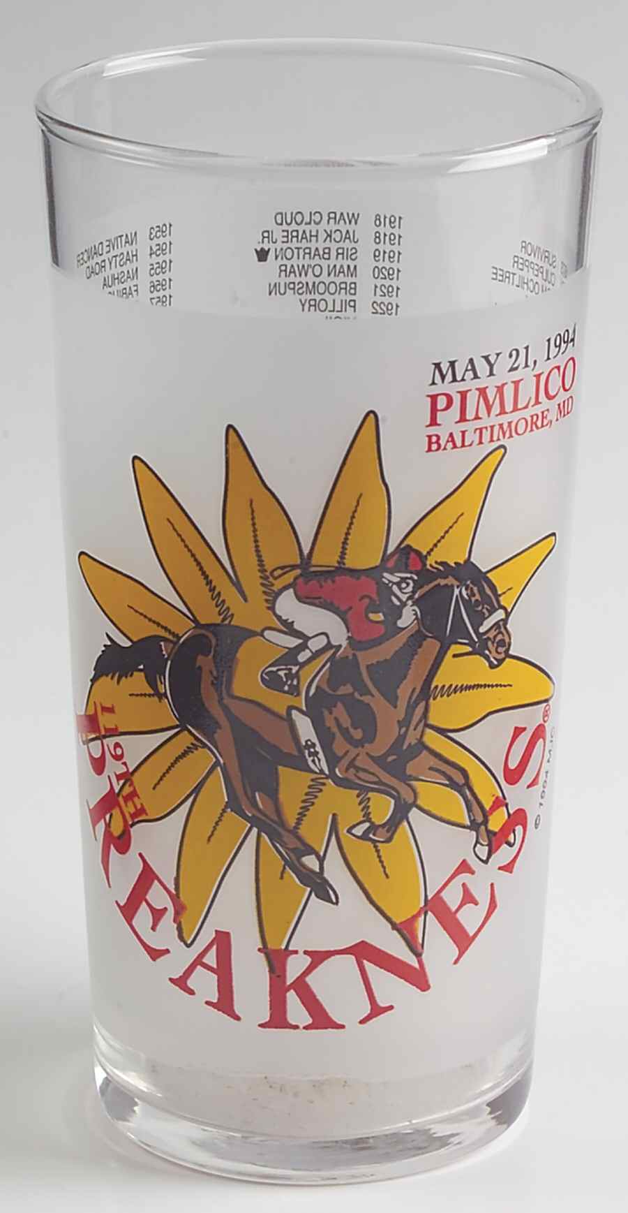 Preakness Glassware 1994 119th - No Box by Preakness-1