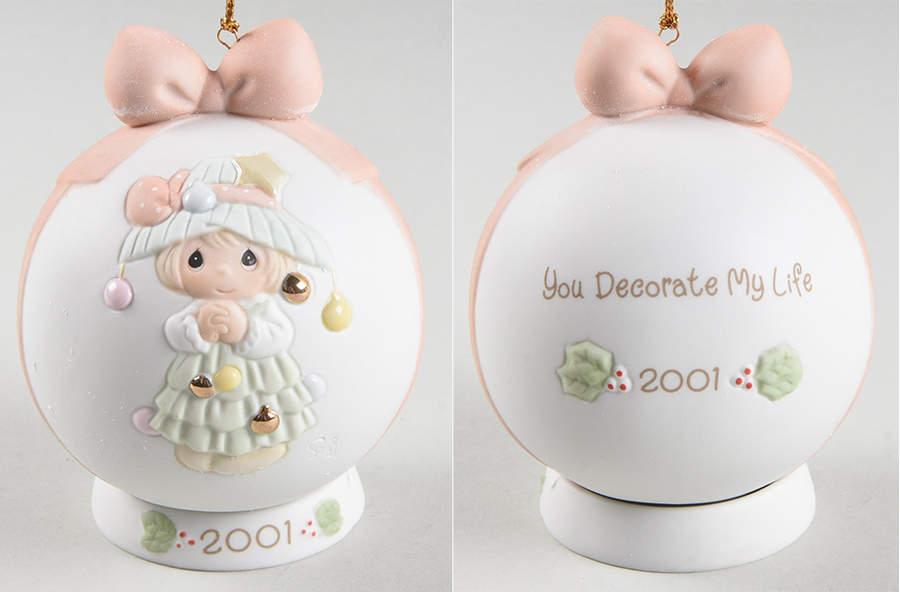 Annual Porcelain Ball Ornament You Decorate My Life - No Box by Precious Moments-1