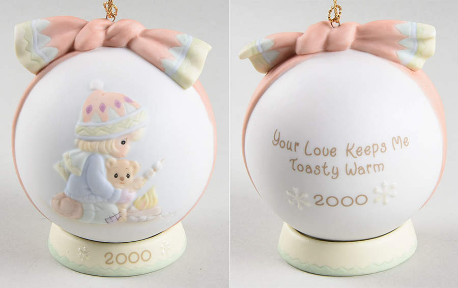 Annual Porcelain Ball Ornament Your Love Keeps Me Toasty Warm - Boxed by Precious Moments-1