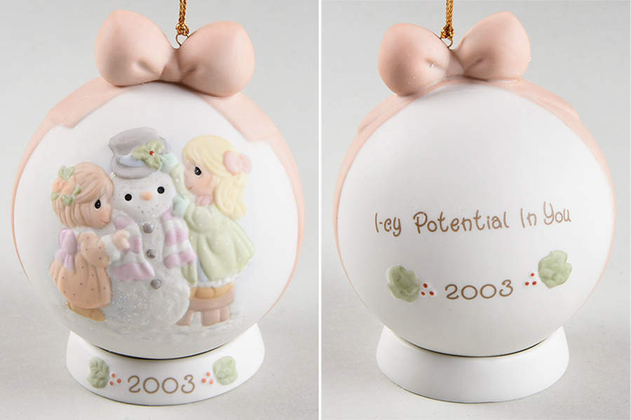 Annual Porcelain Ball Ornament I-Cy Potential In You - Boxed by Precious Moments-1