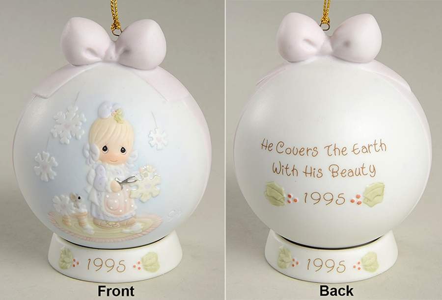 Annual Porcelain Ball Ornament He Covers The Earth With His Beauty - No Box by Precious Moments-1