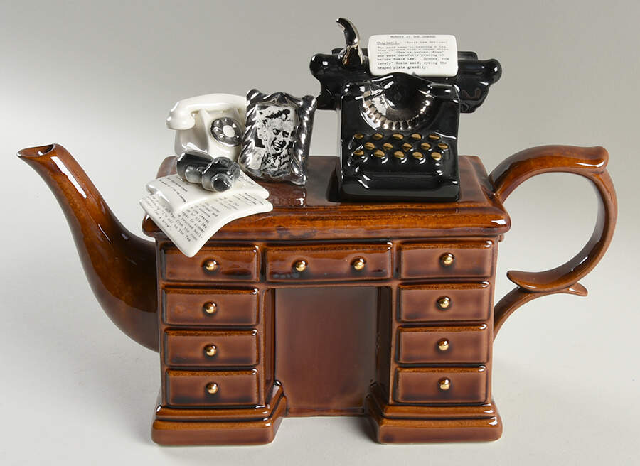 Cardew Designs Tea Pot Crime Writers Desk Tea Pot-White Phone - No Box by Cardew Design-1