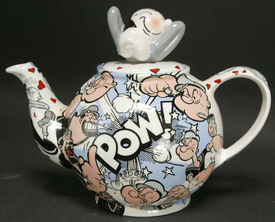 Cardew Designs Tea Pot Popeye Tea Pot W/Olive Oil Lid - Boxed by Cardew Design-1