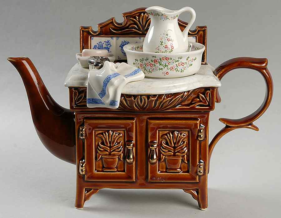Cardew Designs Tea Pot Floral Wash Stand - No Box by Cardew Design-1