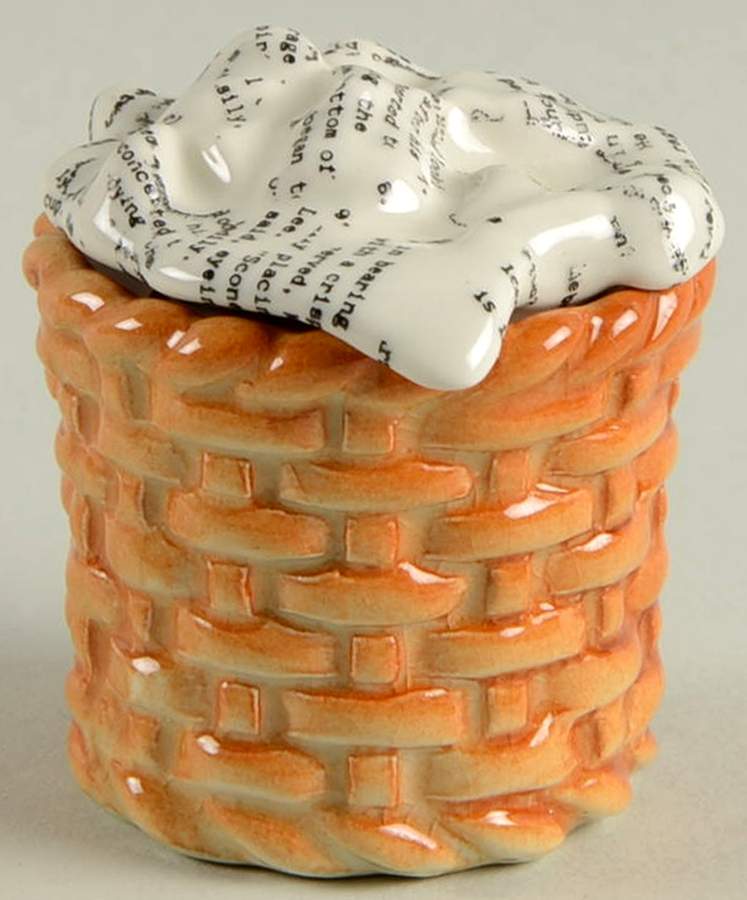 Cardew Designs Tea Pot Crime Writers Waste Basket - Boxed by Cardew Design-1