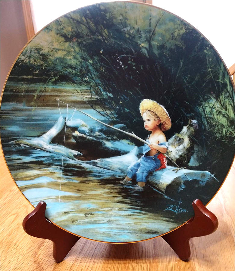 Single Release Miniture Plate Little Fisherman - Boxed by Pemberton & Oakes-1