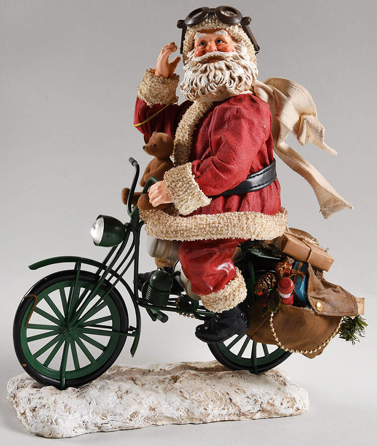 Christmas Traditions Santa On Motorbike - No Box by Possible Dreams-1