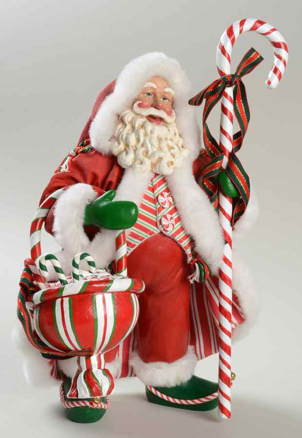 Christmas Traditions Candy Cane Santa - Boxed by Possible Dreams-1