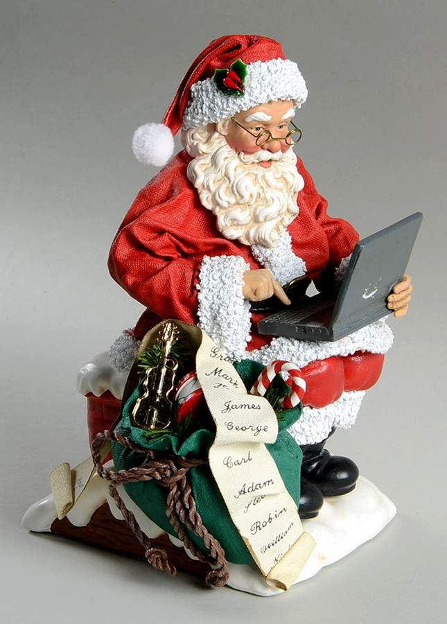 Christmas Traditions Santa's New List - With Box by Possible Dreams-1