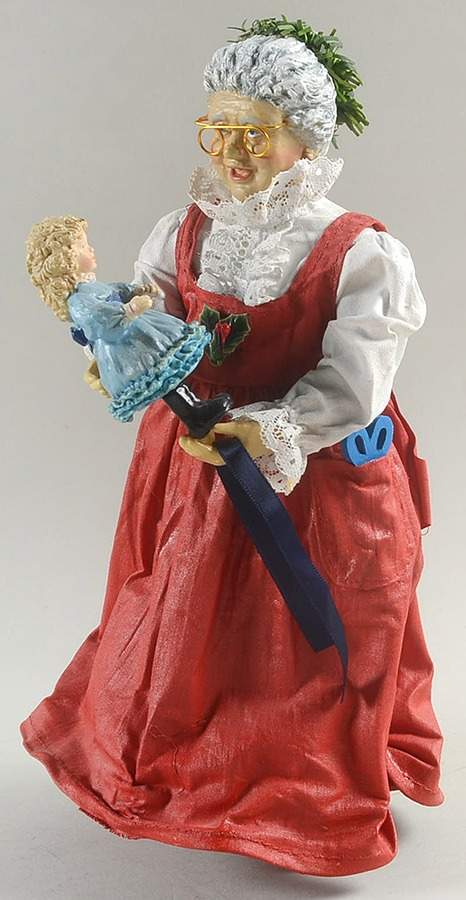 Through the Decades Mrs Claus With Doll Circa 1950 - Boxed by Possible Dreams-1