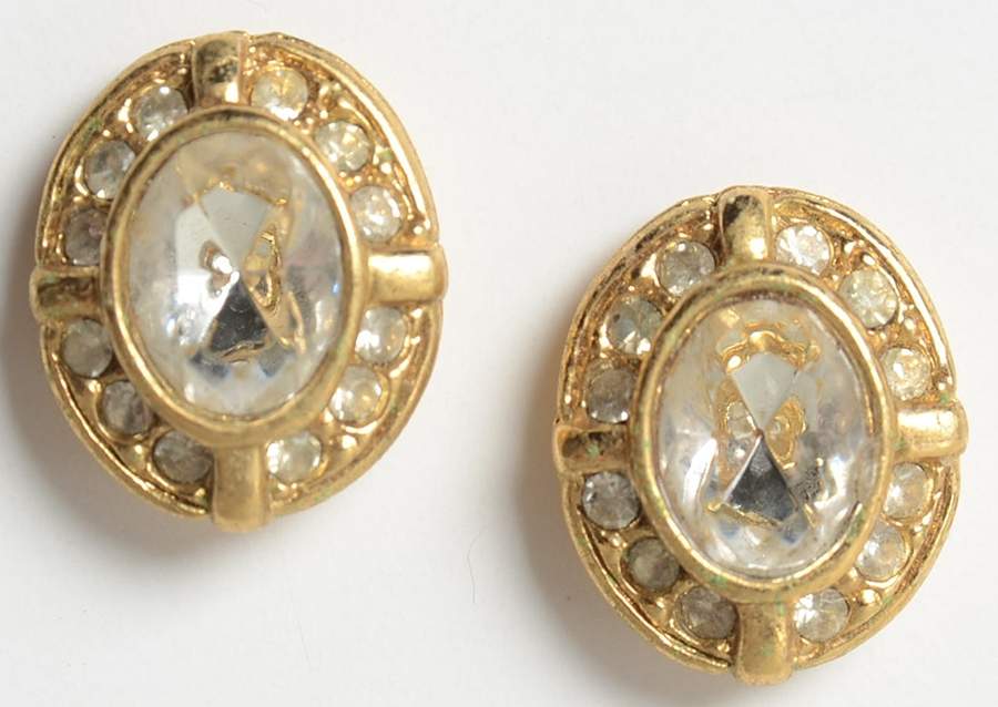 Princess House Jewelry Crystal Oval Post Earrings - No Box by Princess House-1