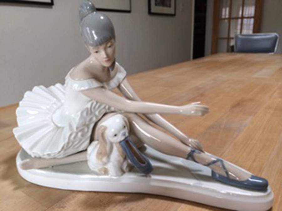 Porcelanas Miquel Requena Figurines Ballerina W/ Dog - Boxed by Porcelanas Miquel Requena-1
