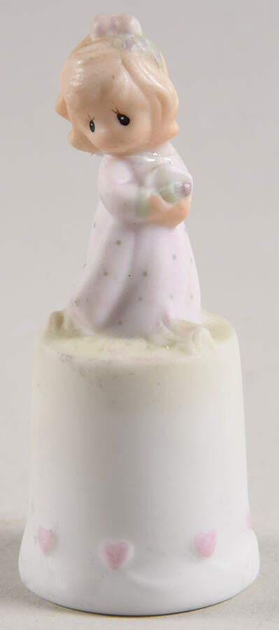 Four Seasons Thimbles-Set of Four Olive Branch-Voice Of Spring - No Box-Olive Branch Mark by Precious Moments-1